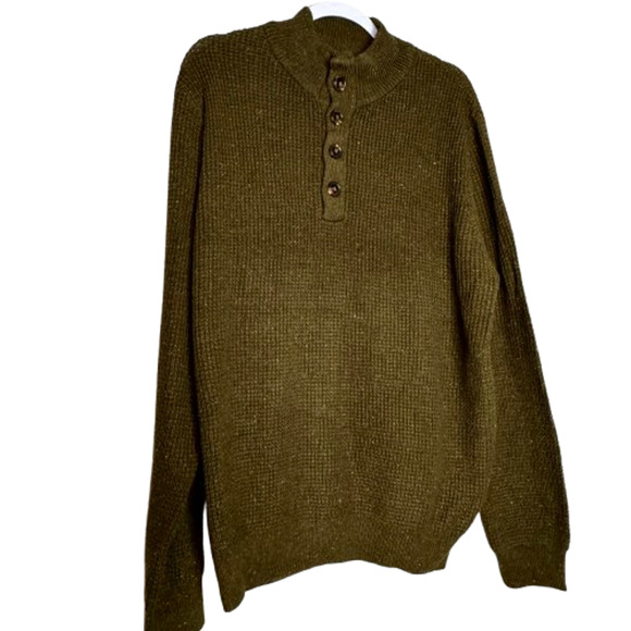 Alesbury Olive Green Long Sleeve Henley Sweater NWT Men’s Size Large - Picture 2 of 9